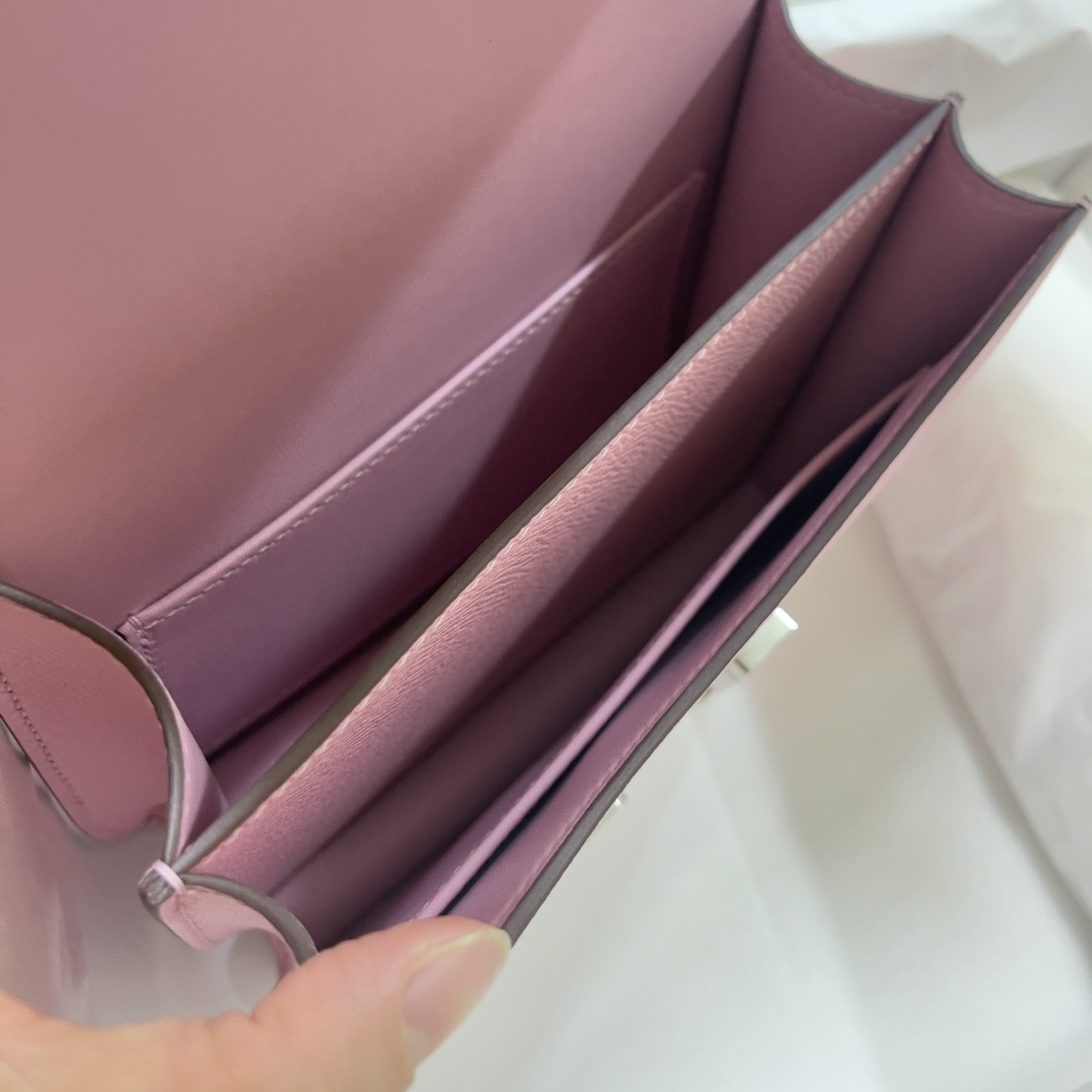 H**me5 constance 19 epsom silver hardware 7.25" x 6.25" x 2.25"