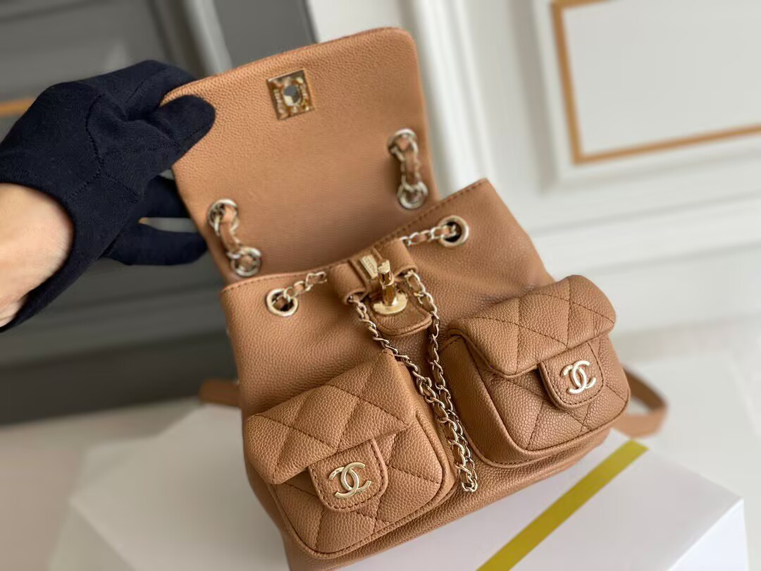 Ch*el small backpack 16.5x17.5x10cm