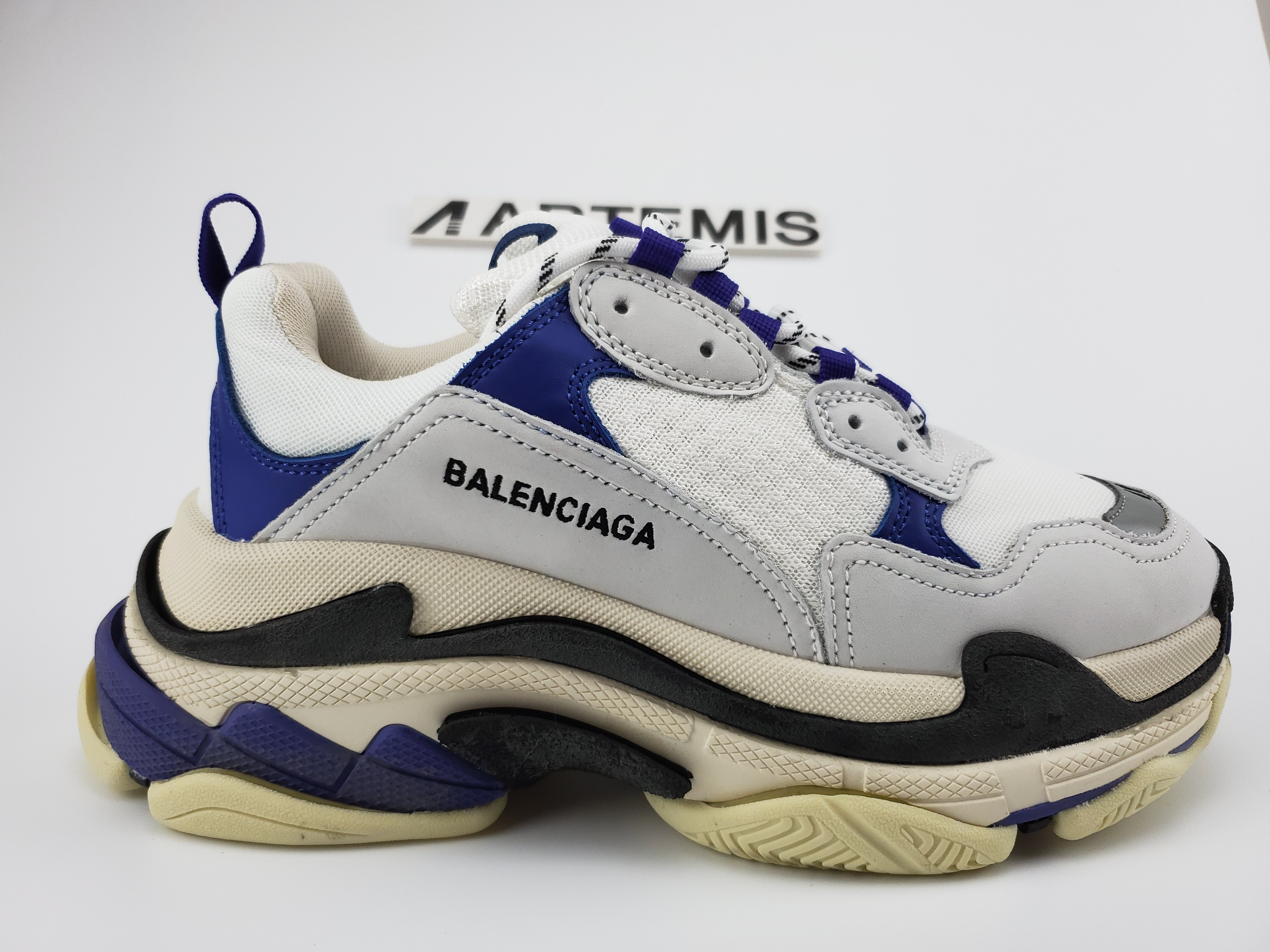 Balenciga Triple S Blanc/Bleu-Violet