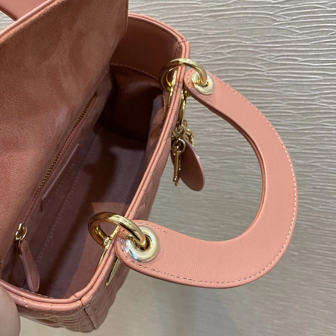 mini lady D*or D*oramour bag 6.5 x 6 x 3 inches