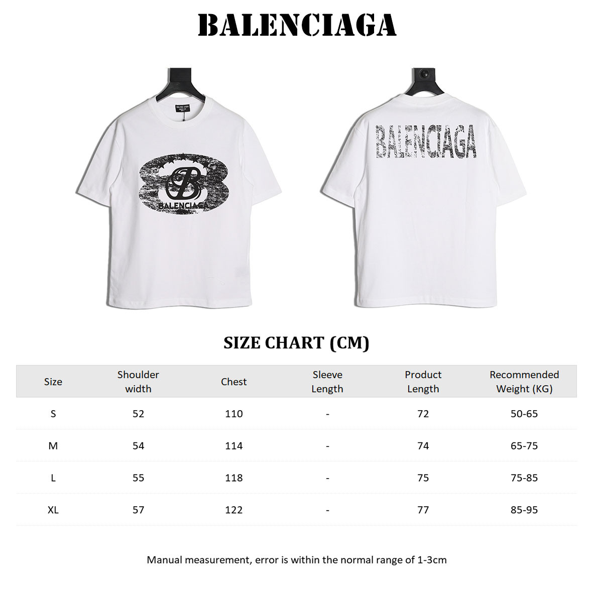 Ba*len*cia*ga 24ss short-sleeved t-shirt