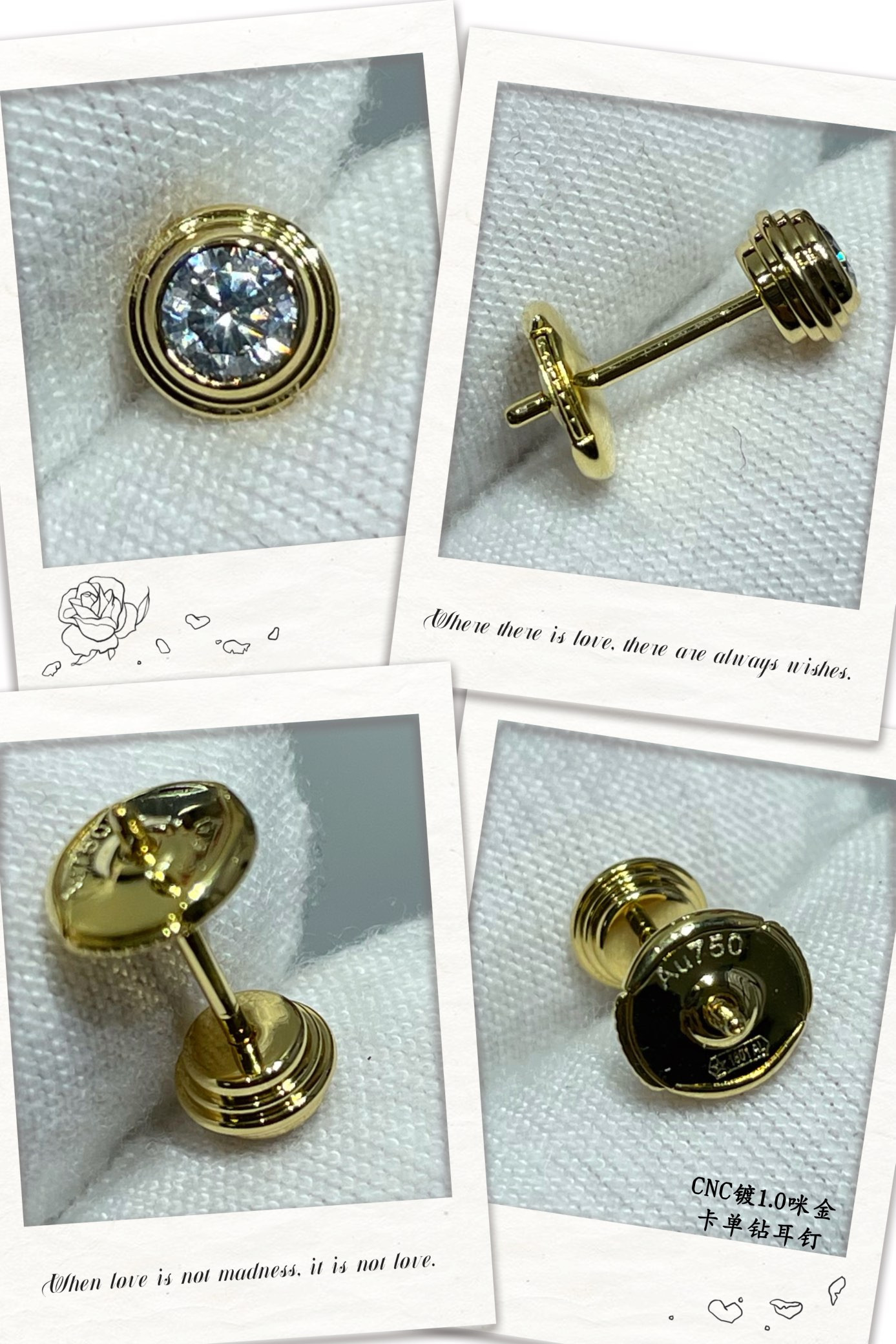 ca*t*er single Di*m*nd stud earrings