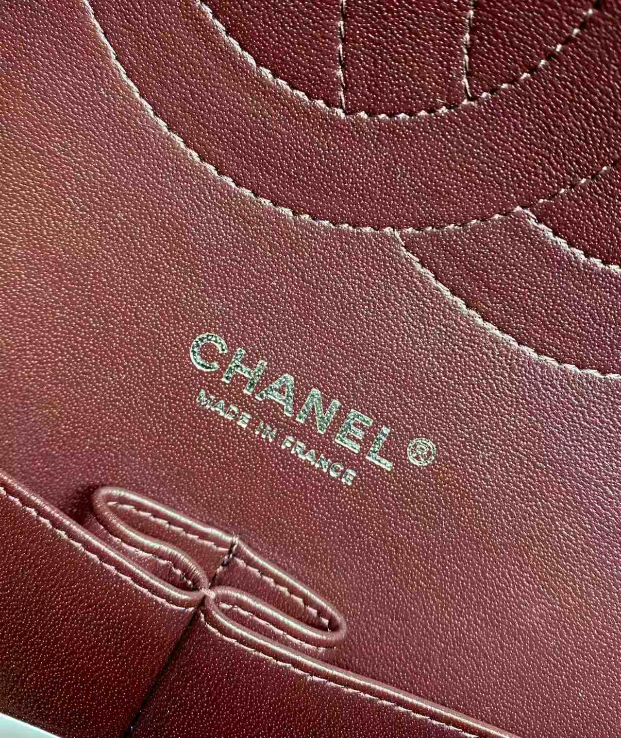 Ch*el classic flap jumbo 30cm cf black silver 19.5x30x10cm