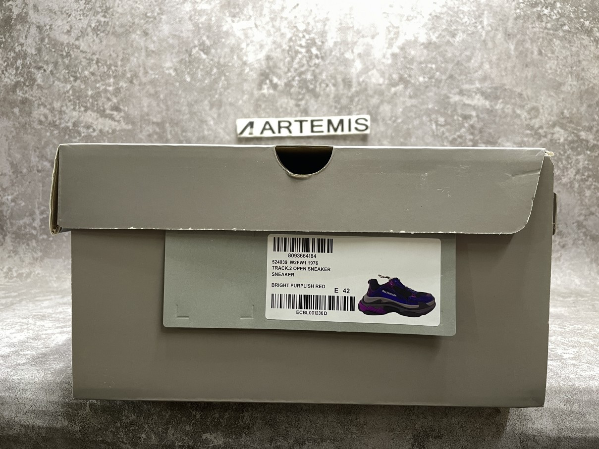 Balenciga Triple S Sneaker Bright Purplish Red