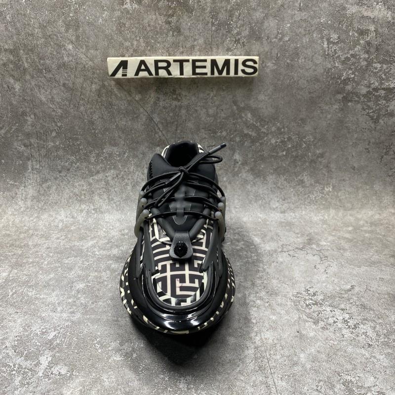 Balmain Unicorn Monogram Neoprene Low-Top Sneakers