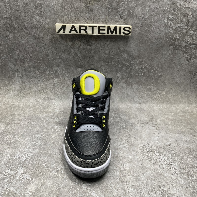 Air Jordan 3 Retro Oregon Ducks Pit Crew Black