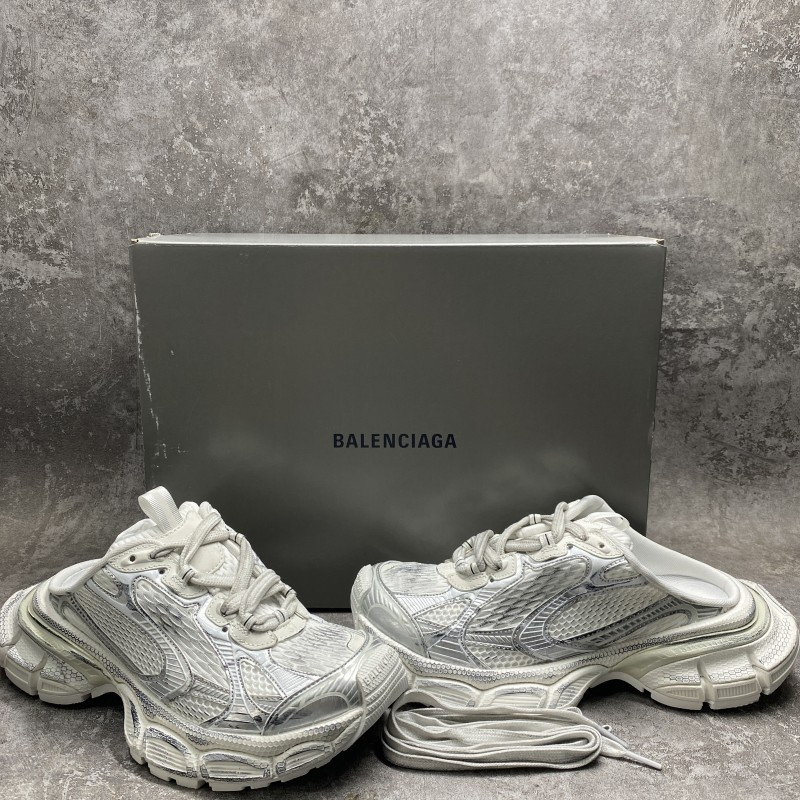 Balenciga 3XL Mule Sneakers in White