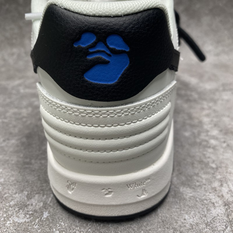 OFF-WHITE Out Of Office OOO 30 MM Low Tops Black White Blue