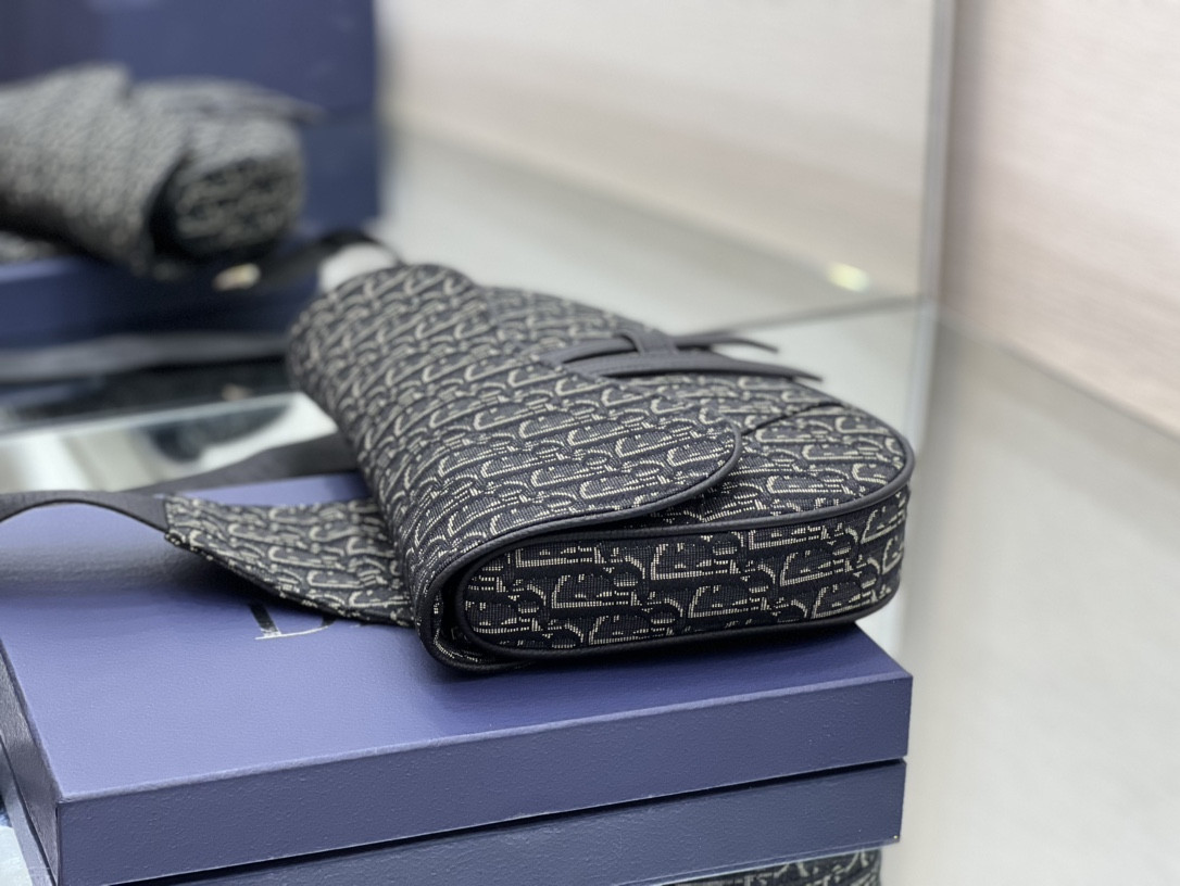 ch**an D*or saddle crossbody bag oblique canvas 26 x 19 x 4.5 cm