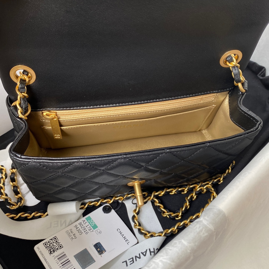 Ch*el mini flap bag 4.7 × 7.8 × 2.3 in