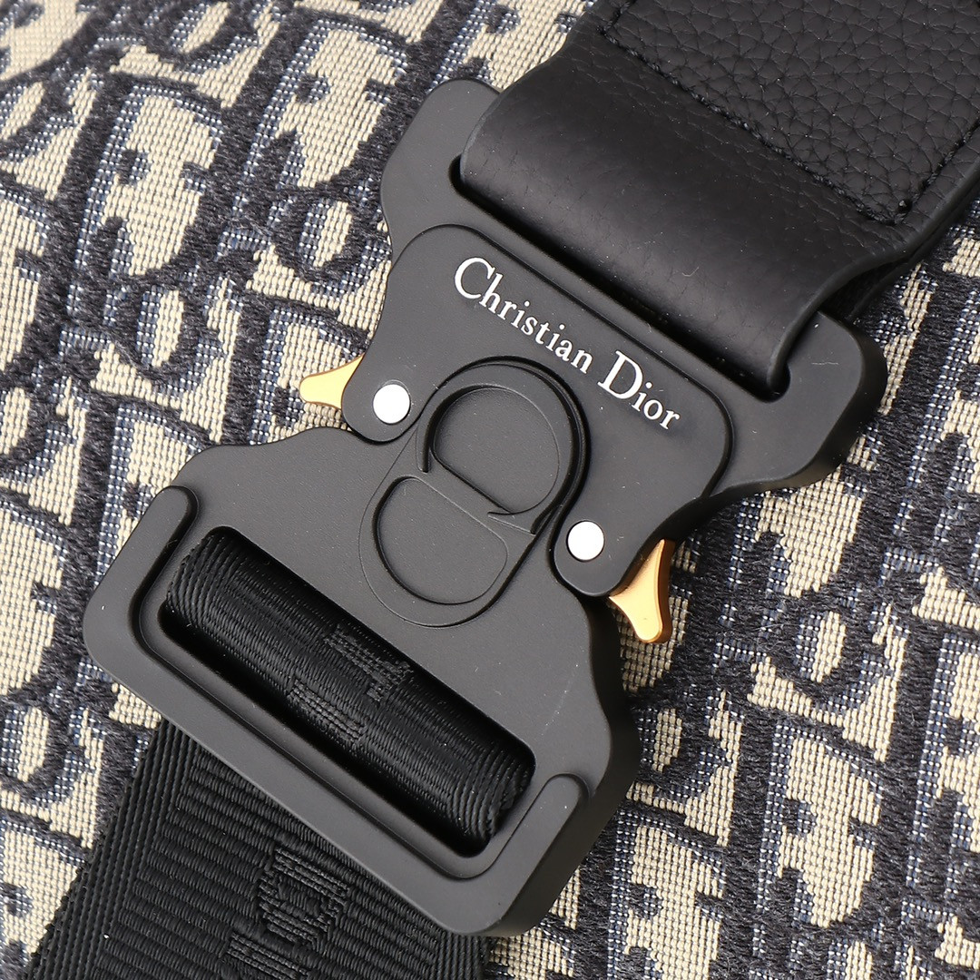 D*or lingot bag beige and black D*or oblique jacquard 50 x 25 x 21.5 cm