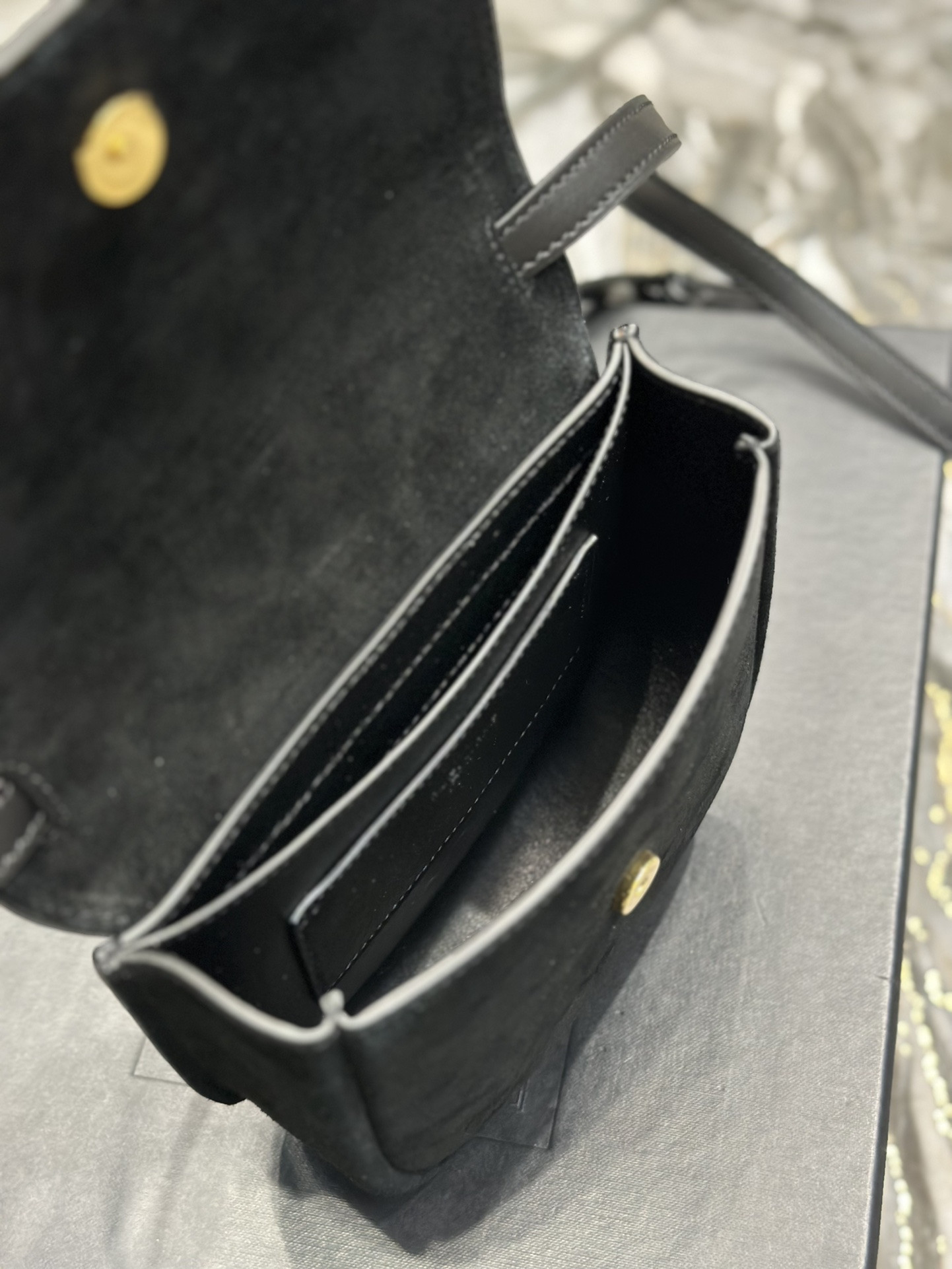 Y*L kaia small satchel in smooth leather 7.2 x 6.1 x 2.1 inches