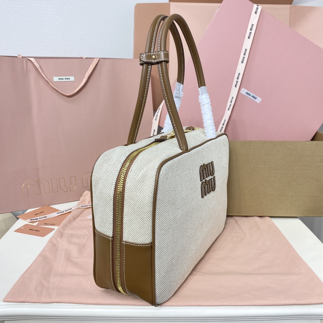 Miu Miu Canvas Beau bag 23x34x10cm