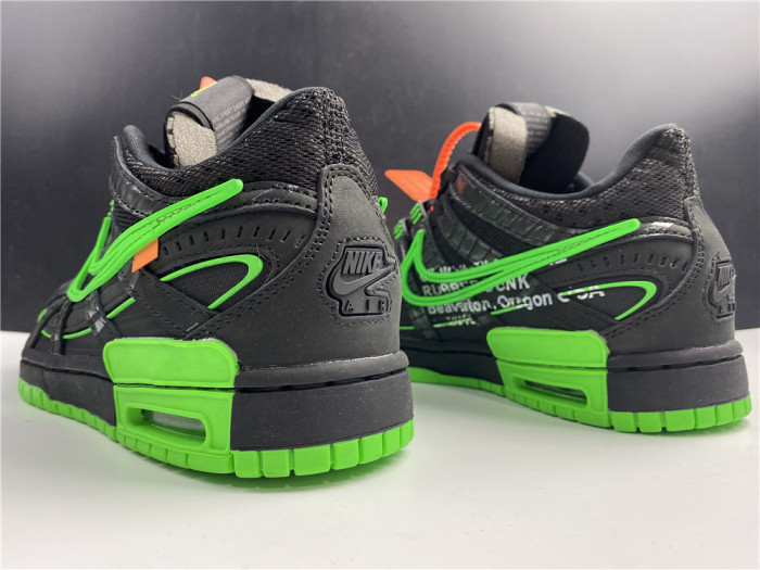 OFF WHITE NIKE AIR RUBBER DUNK “GREEN STRIKE" CU6015-001
