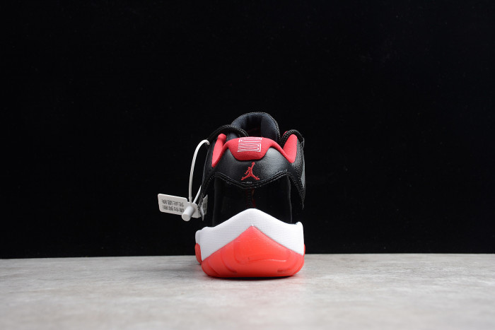 Air Jordan 11 Retro Low "Bred" Black/ Red mens 528895-012