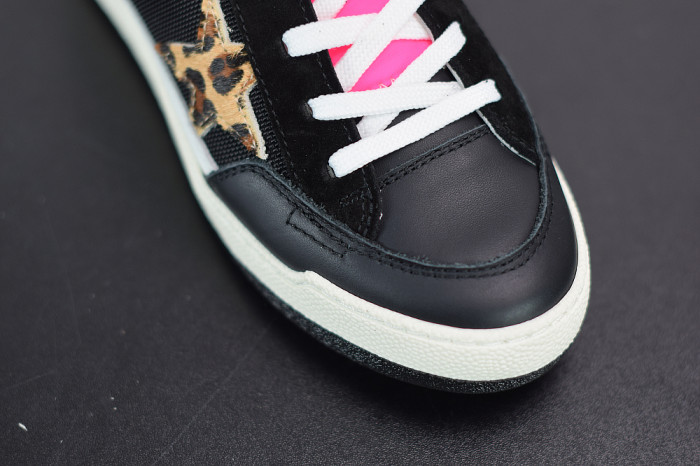 GGD Women’s fuchsia and leopard-print Yeah sneakers