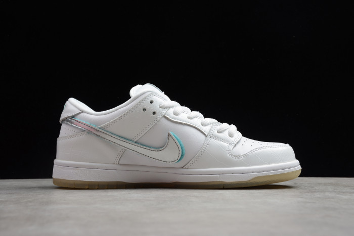 nike sb dunk low Di*m*nd s*pply co white Di*m*nd bv1310-100