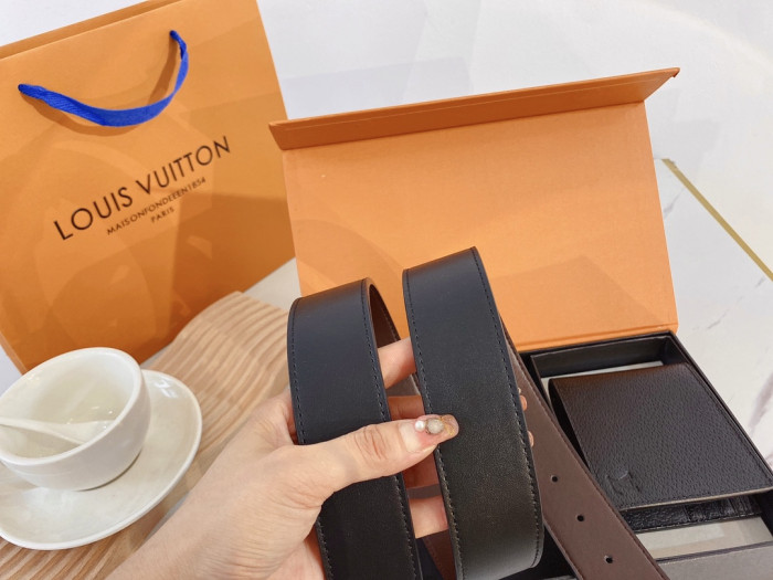 LV Wallet & Belt Set (3.8 CM)
