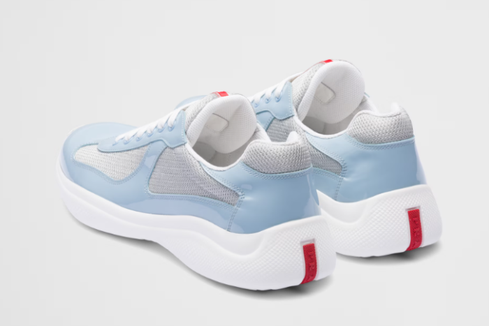 patent leather and technical fabric Pra*a america