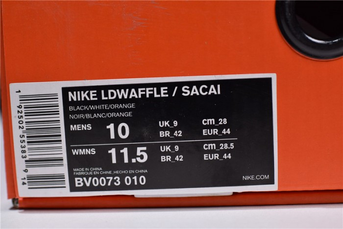 Sacai × Nike LD Waffle Daybreak Black BV0073-010