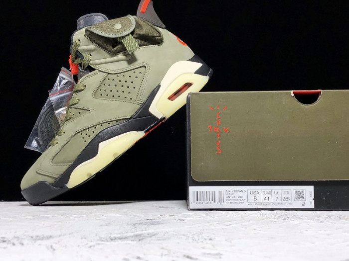 Travis Scott x Air Jordan 6 “Medium Olive” CN1084-200