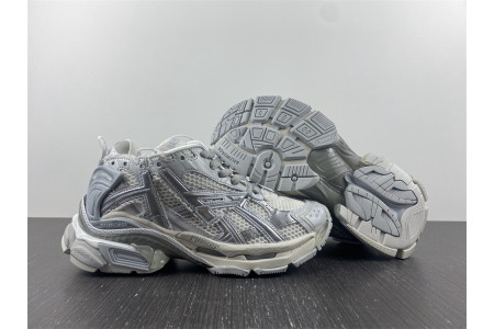 BALCIA Track Runner White Grey Silver