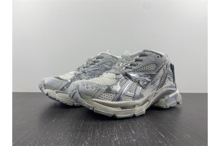 BALCIA Track Runner White Grey Silver