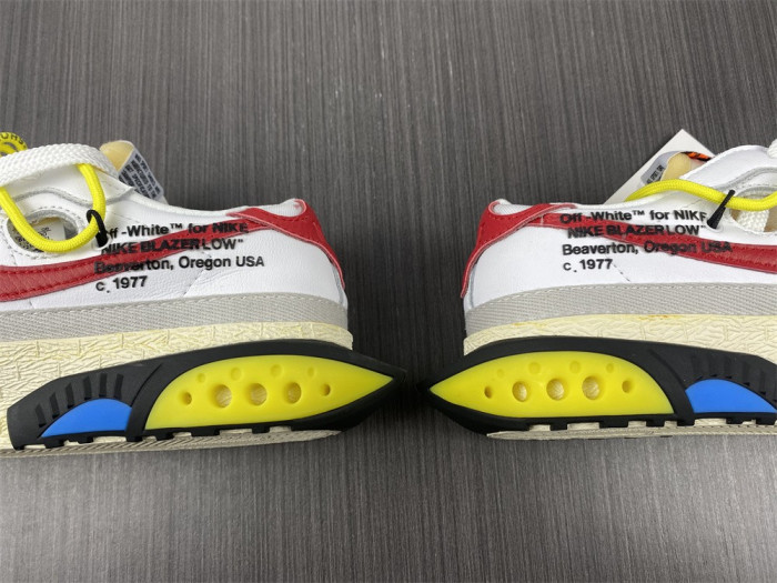 Off-White x Nike Blazer Low "White/University Red" DH7863-100