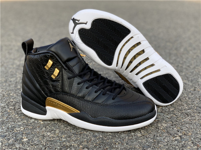 Air Jordan 12 Retro ‘Reptile’ Black/Metallic Gold-White AO6068-007