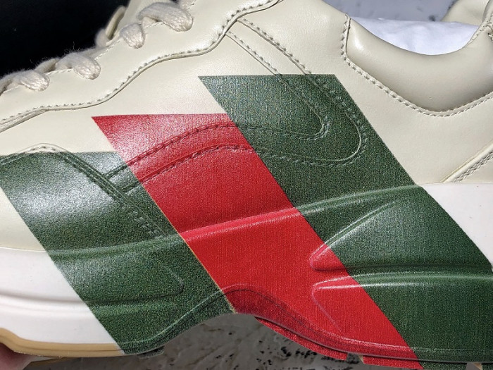 G*u*i rhyton web print leather sneaker 523535 drw00 9022