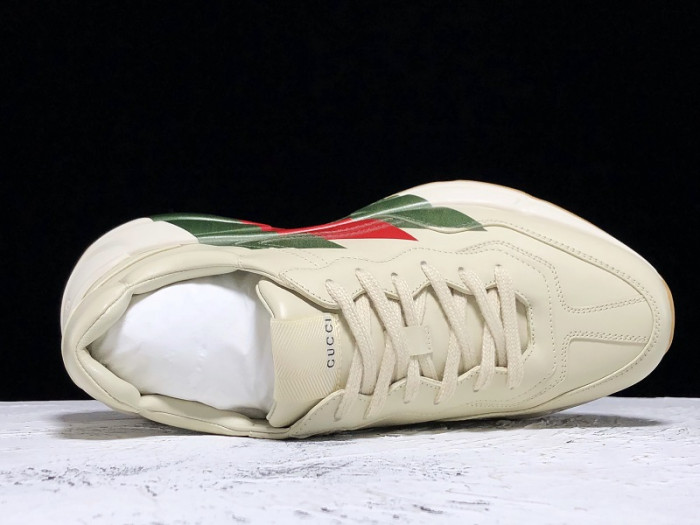 G*u*i rhyton web print leather sneaker 523535 drw00 9022