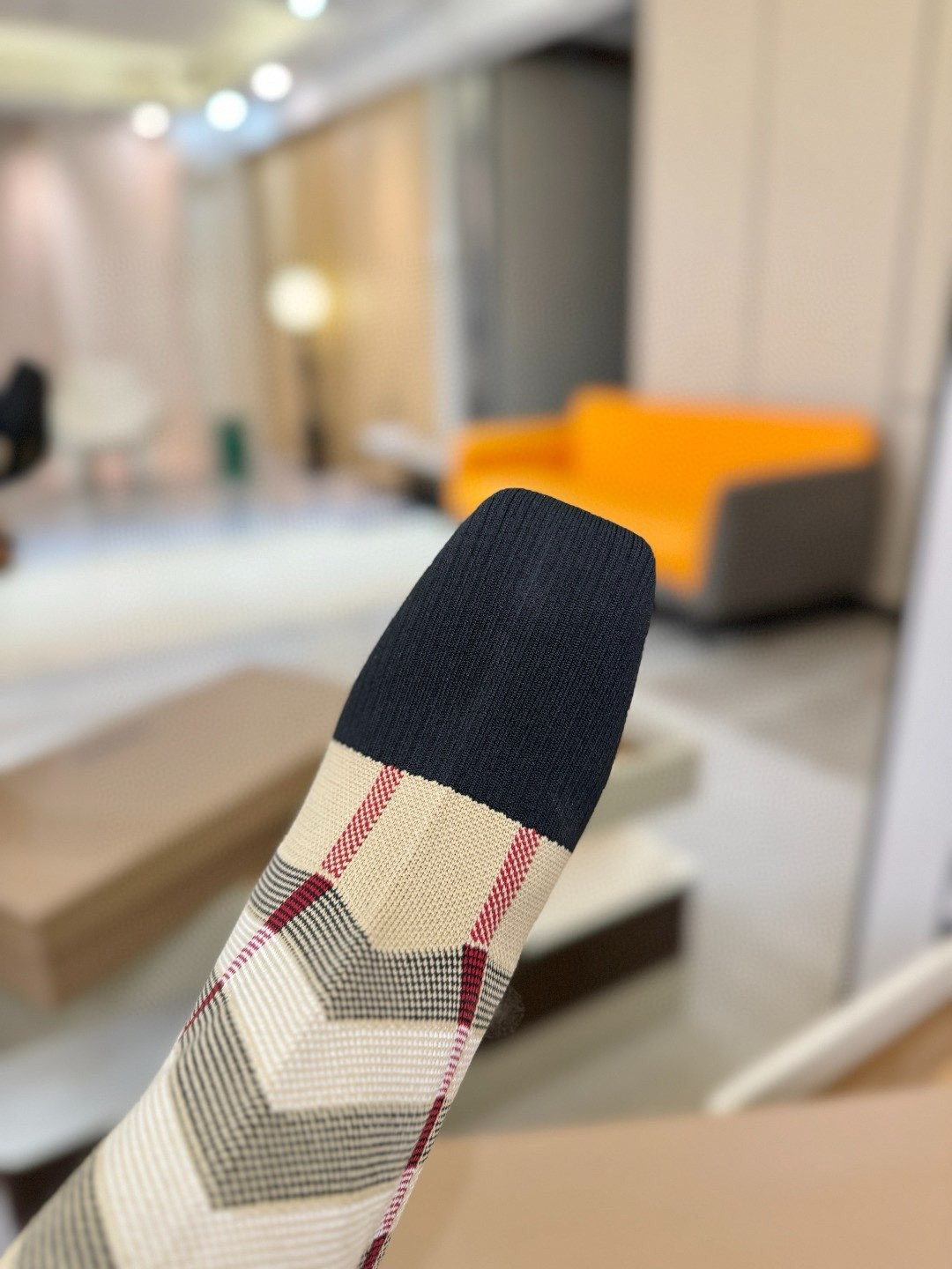 UA Burberry Check High Boots