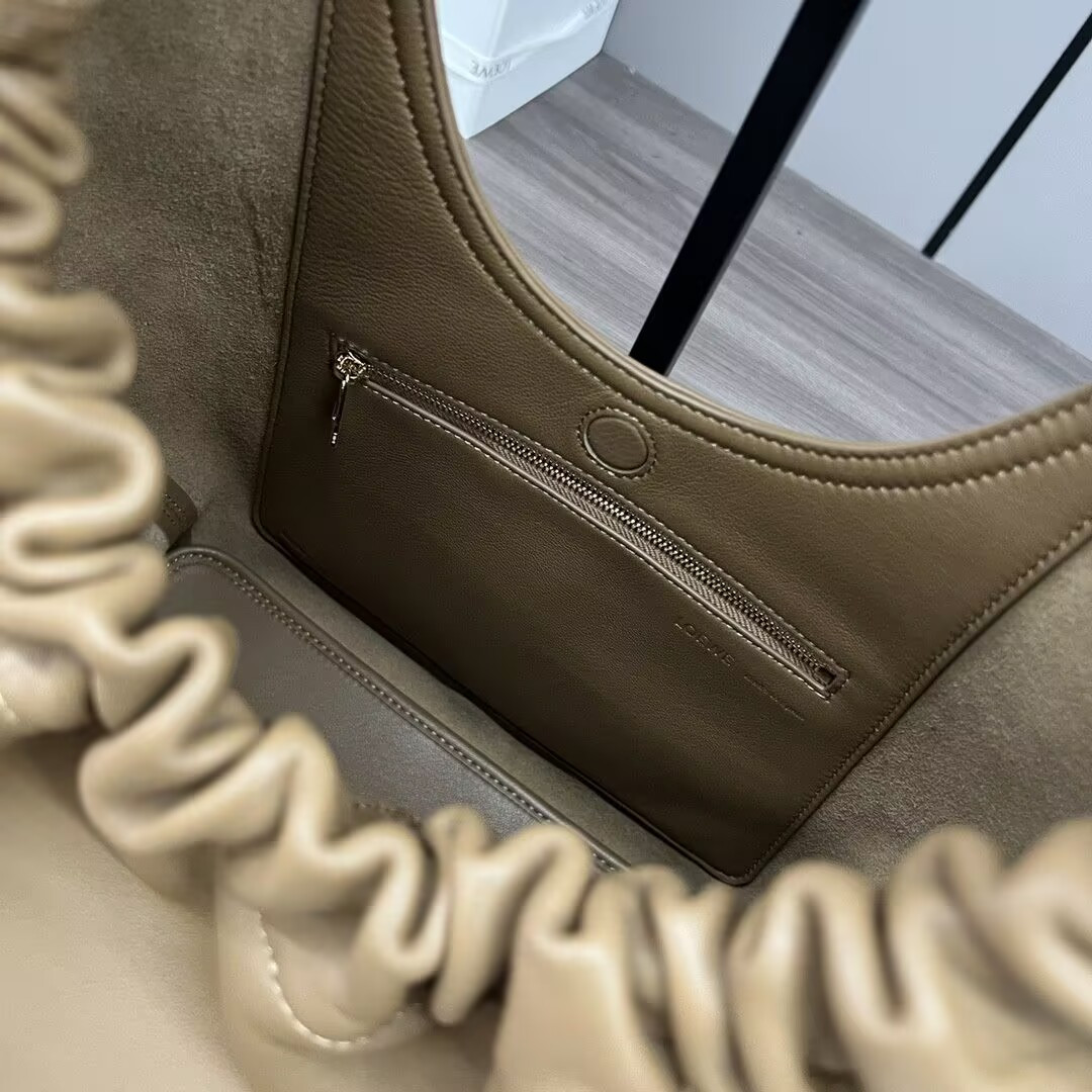 L0ew* Medium Squeeze bag in mellow nappa lambskin 34x33x13.5cm