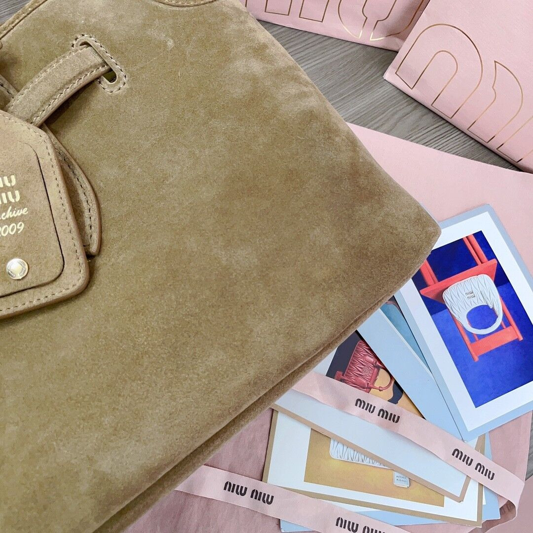 Miu Miu Aventure Suede Bag 22.5x44x14.5cm