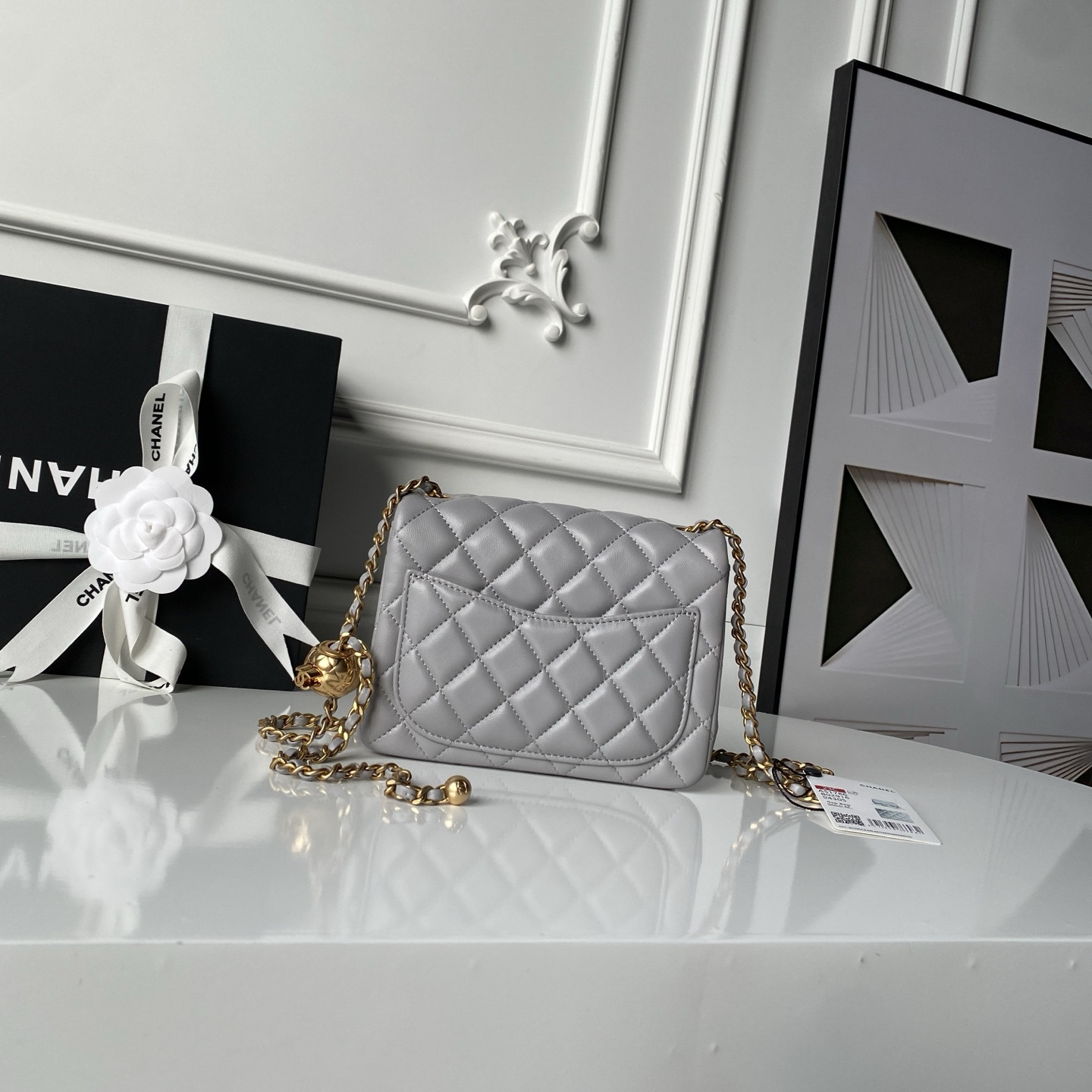 Ch**el MINI FLAP BAG 13.5x17x8cm