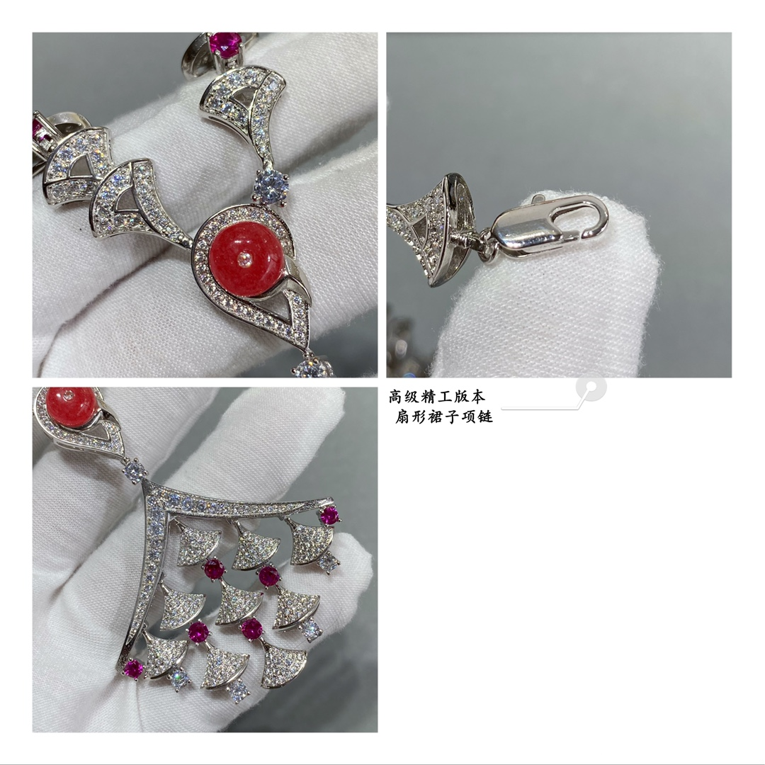 Bv1g*ai Multi-scalloped skirt Necklace(No refund or exchange)