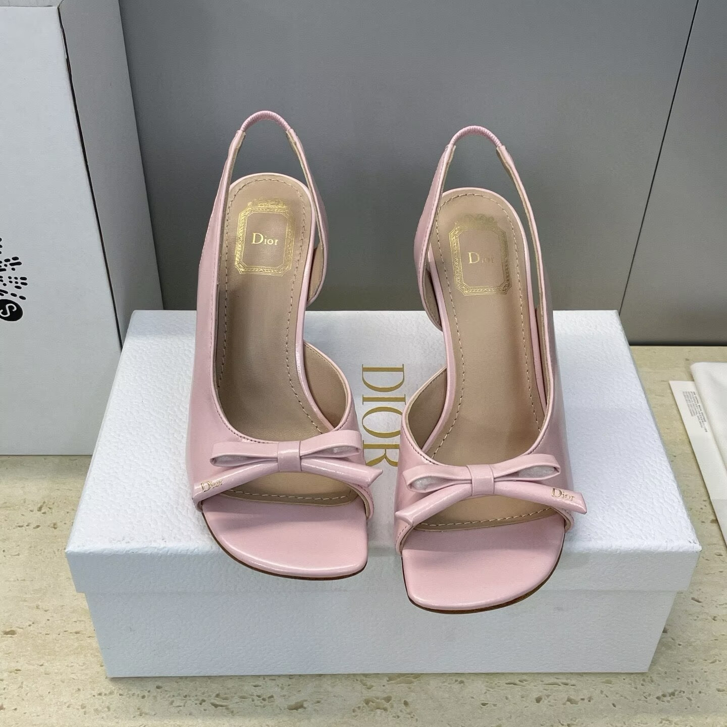 UA Dior Bow Heeled Slingback Sandal