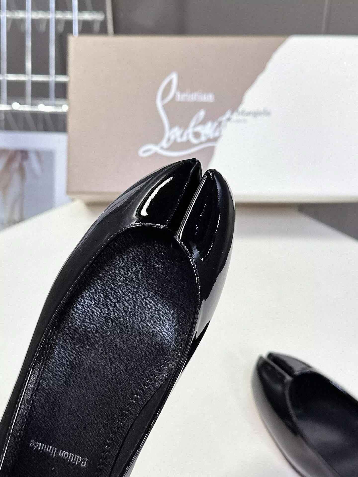 UA Chr1st1an Louboutin Marlougiela Ballerinas Patent calf leather