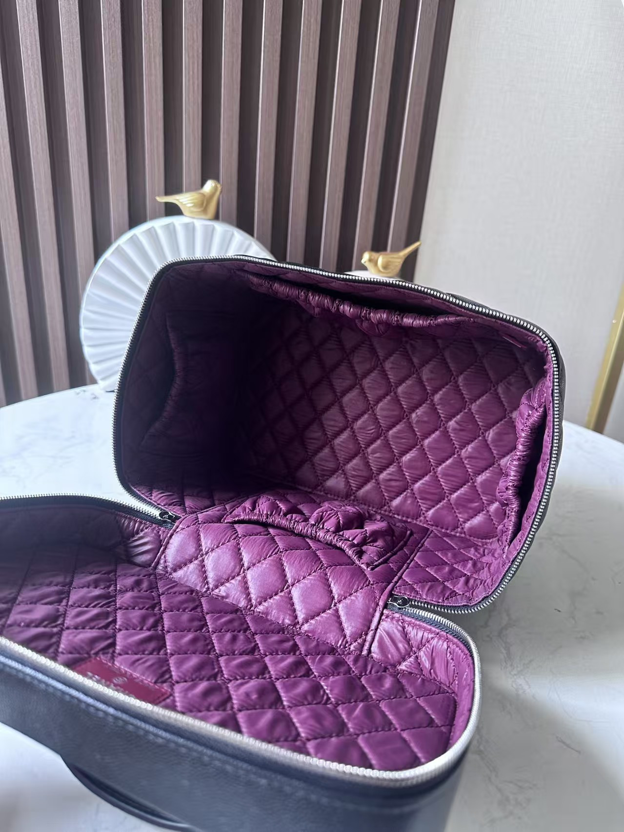 Ch**el Quilted Vanity Case Bags 25x16x18cm