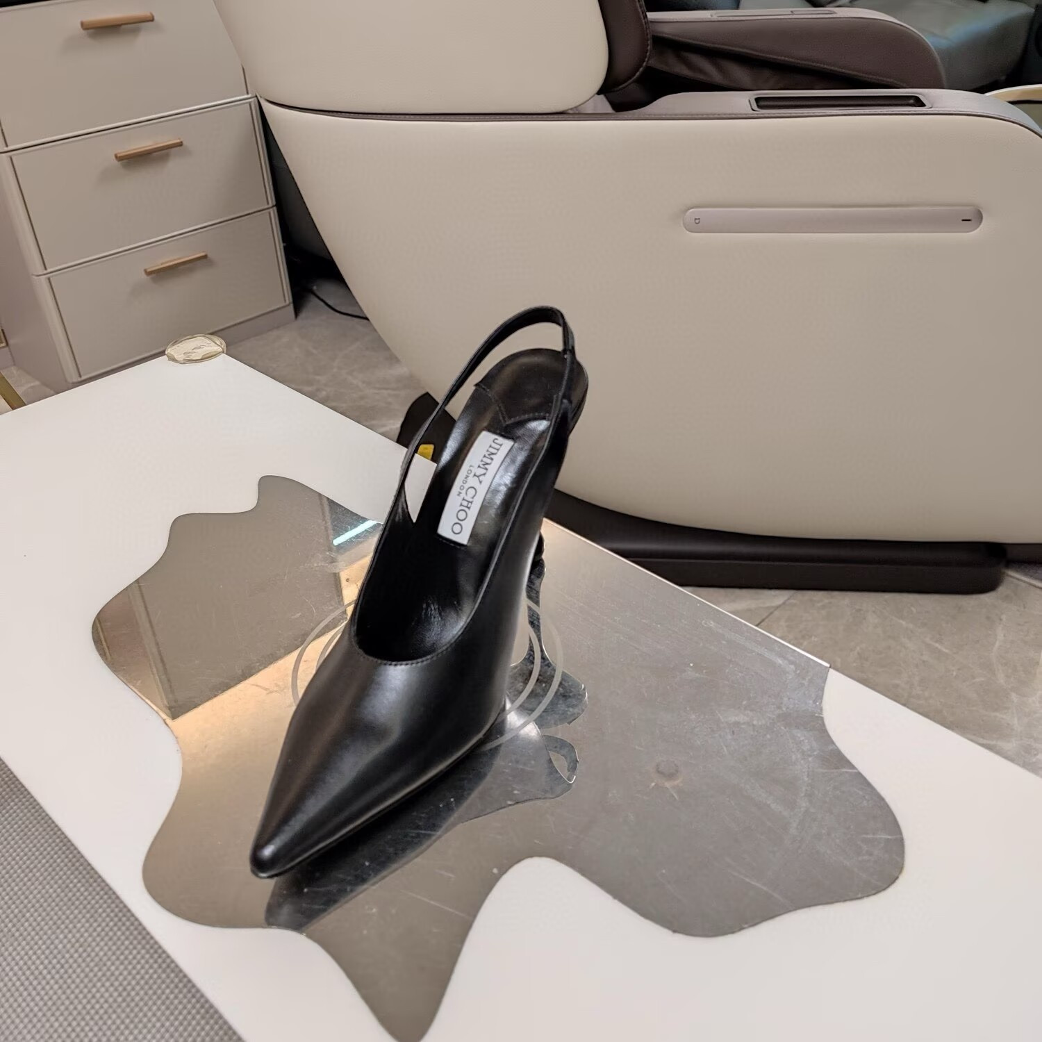 UA Jimmy Choo Leather Pumps 100mm