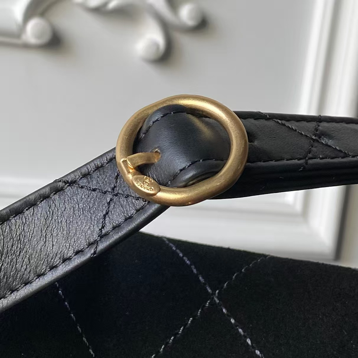 Ch**el Suede Handbag 24x30x8cm