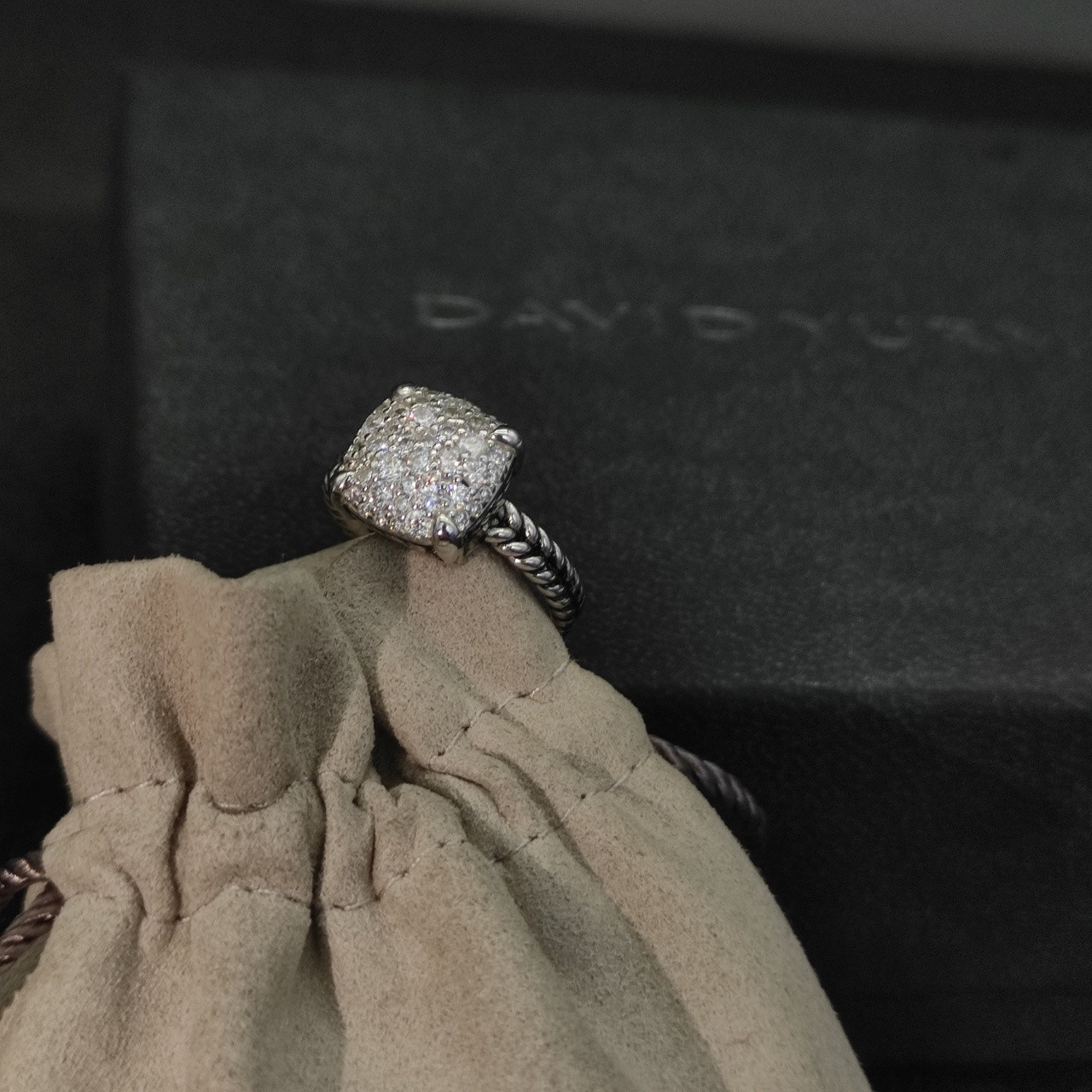 David Yurman Four prong full D1am0nd Ring