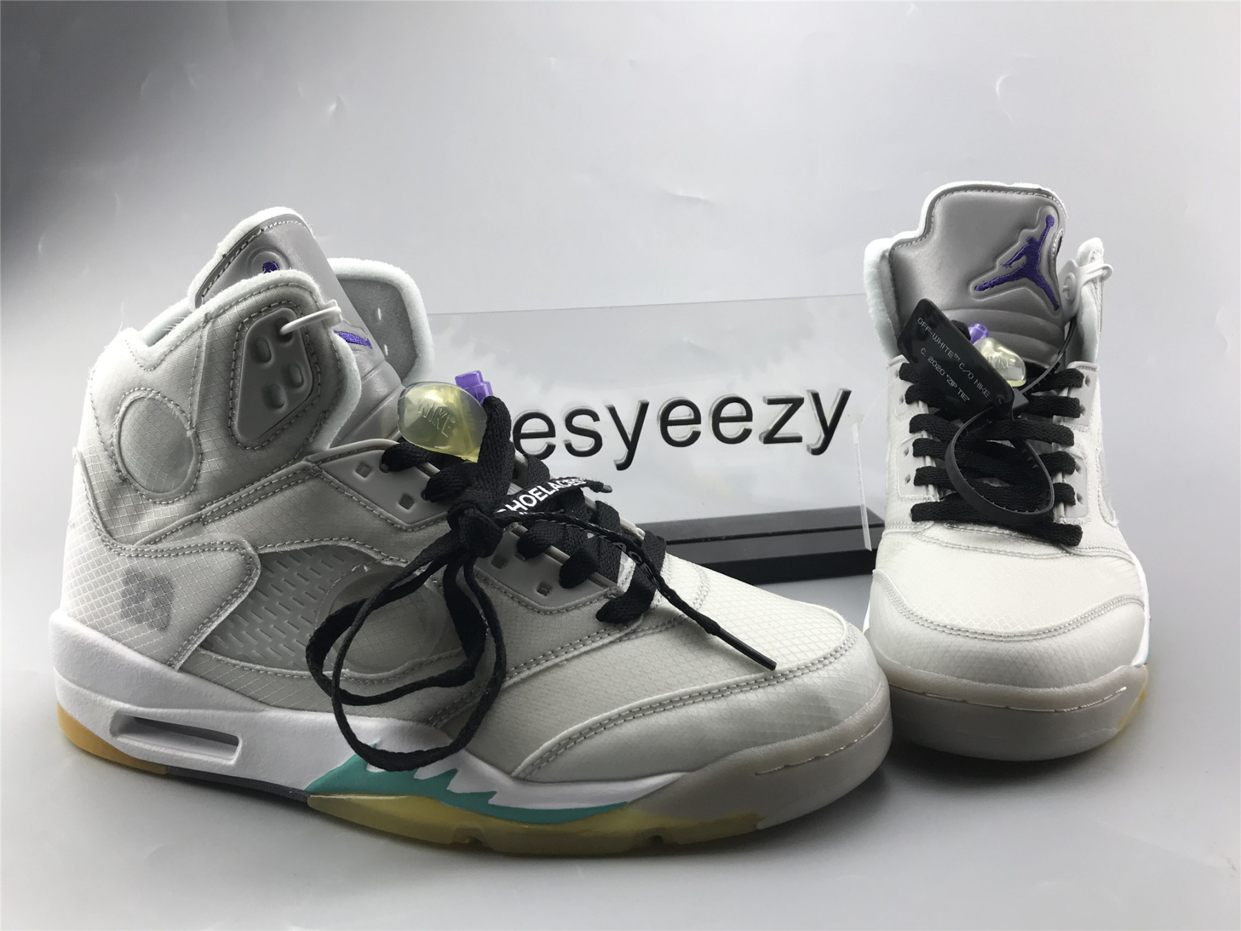 UA AIR JORDAN 5 RETRO SP "OFF-WHITE" "WHITE TEAL"