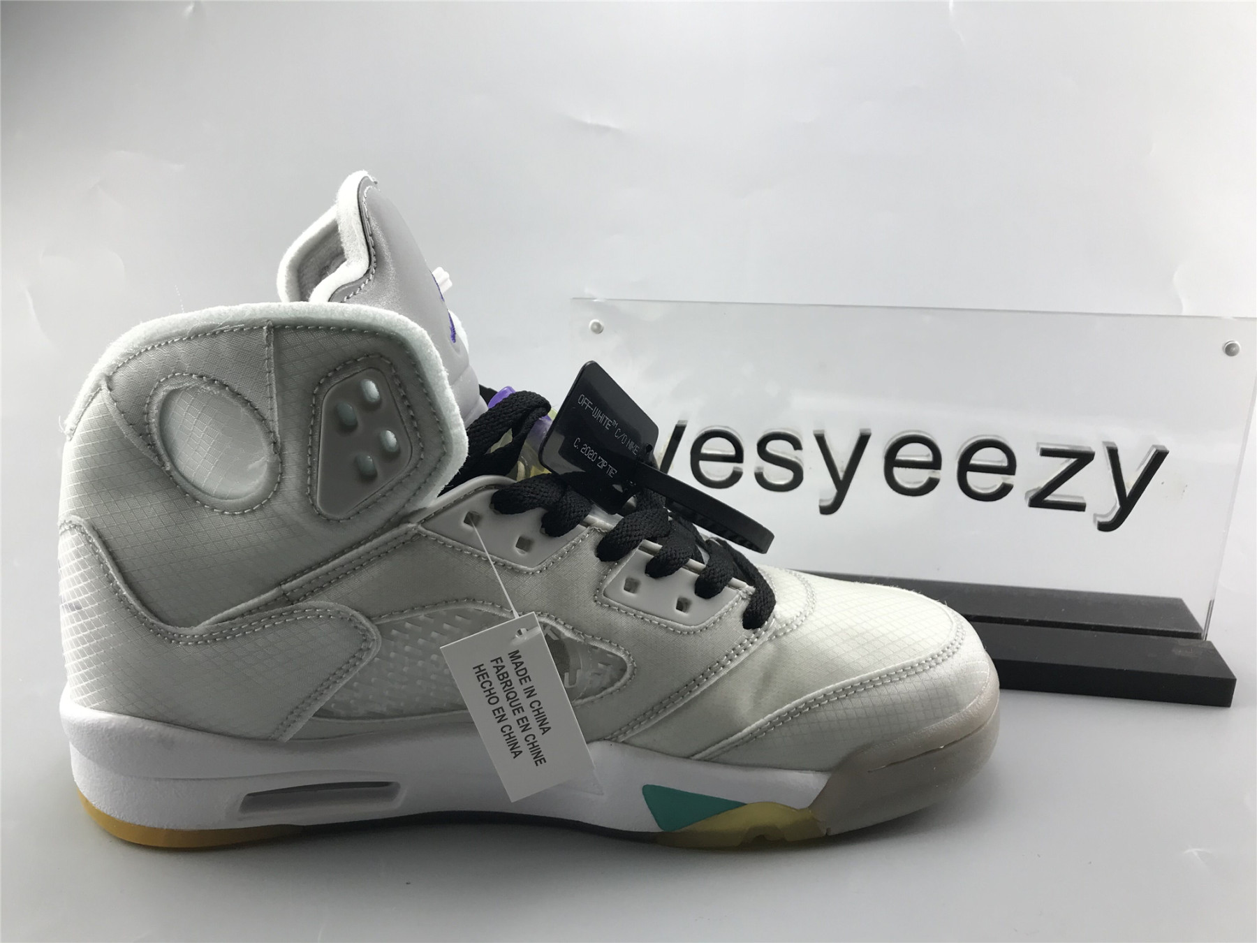 UA AIR JORDAN 5 RETRO SP "OFF-WHITE" "WHITE TEAL"