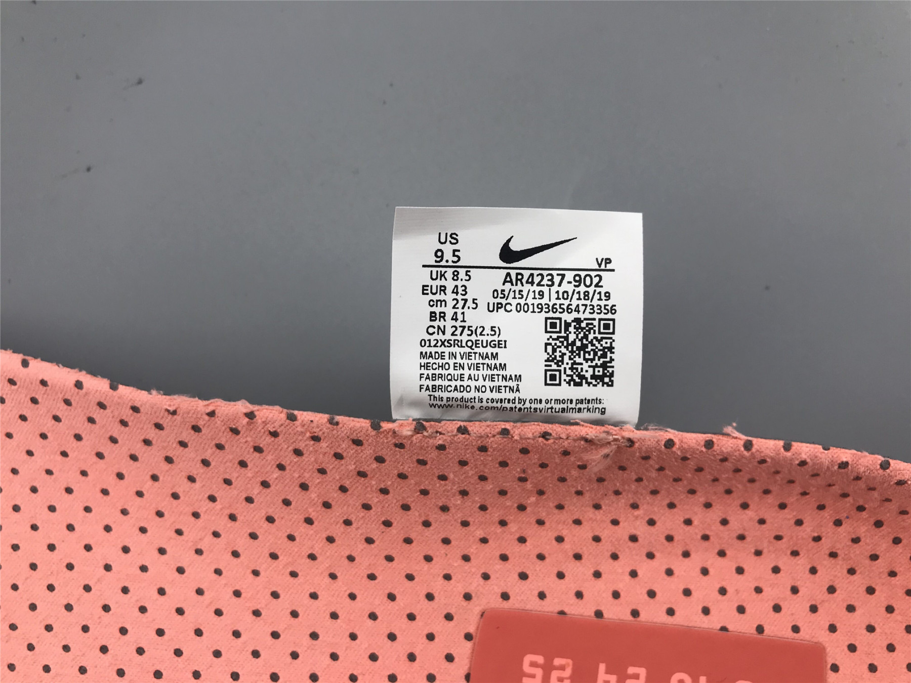 UA NIKE AIR FEAR OF GOD RAID "THE QUESTION"