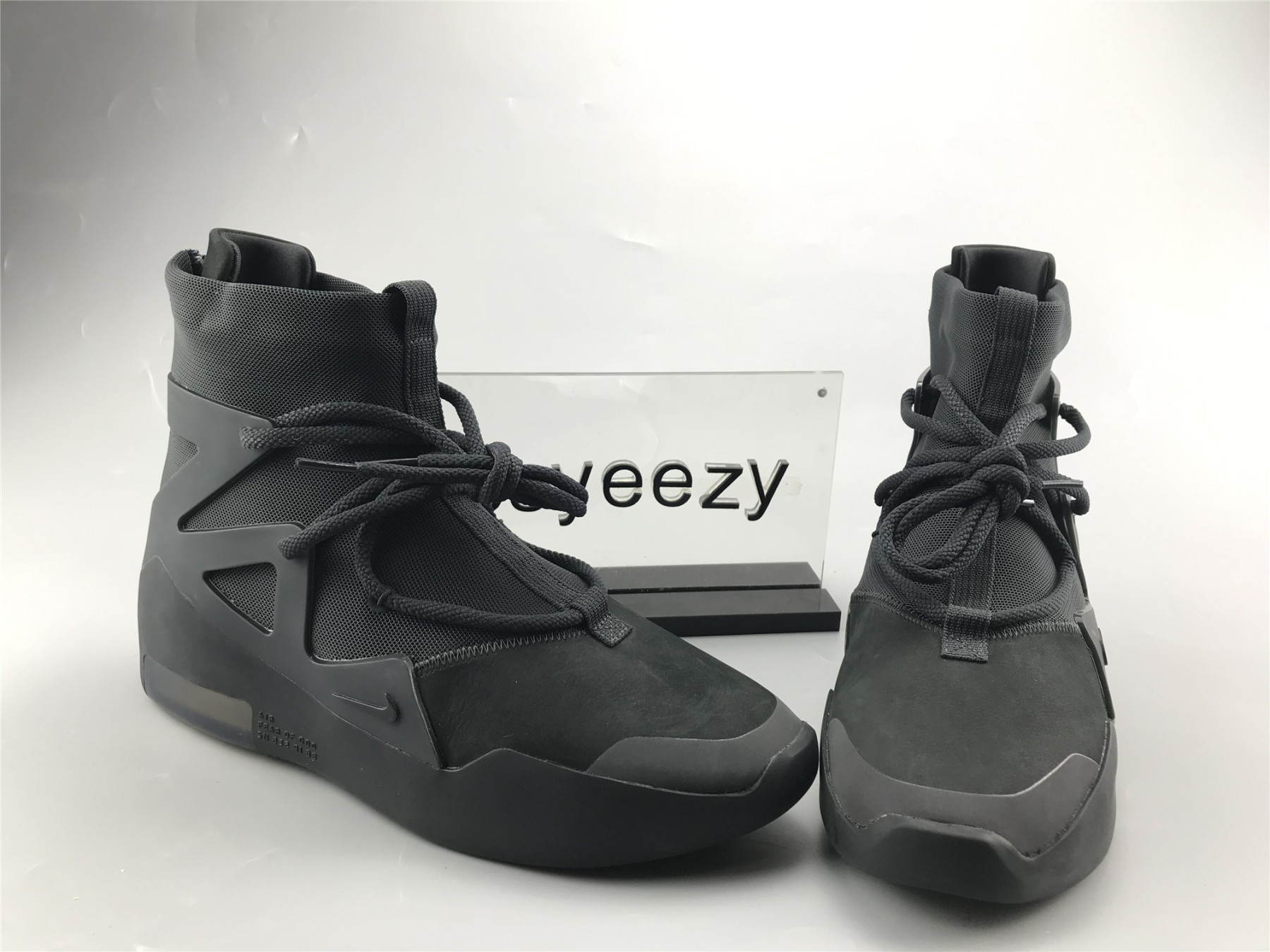 UA NIKE AIR FEAR OF GOD 1 TRIPLE BLACK