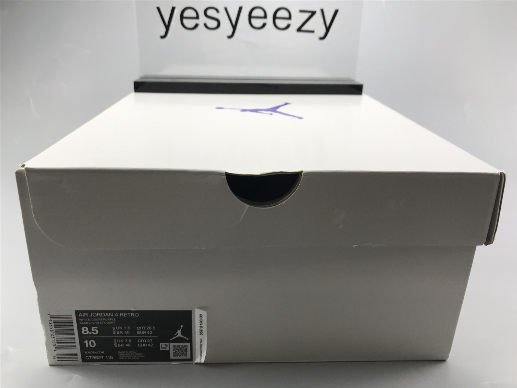 UA AIR JORDAN 4 RETRO "COURT PURPLE"