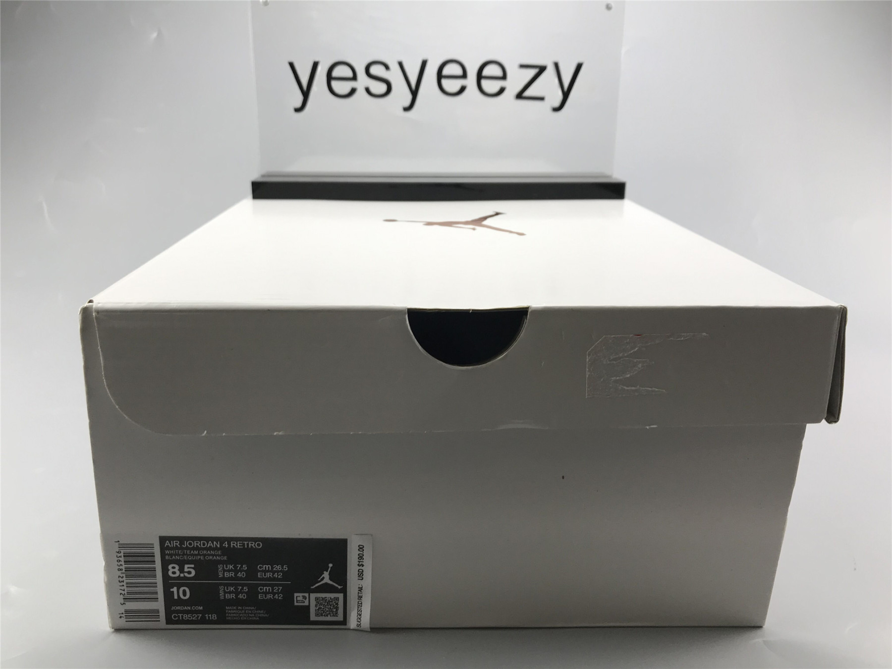 UA AIR JORDAN 4 RETRO METALLIC ORANGE