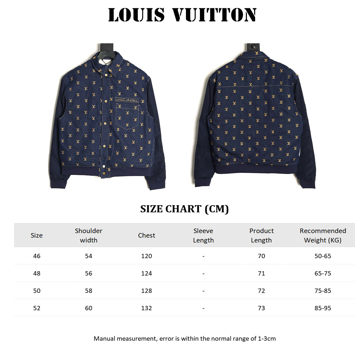 L0vis Vvtt0n LV Denim Padded jacket