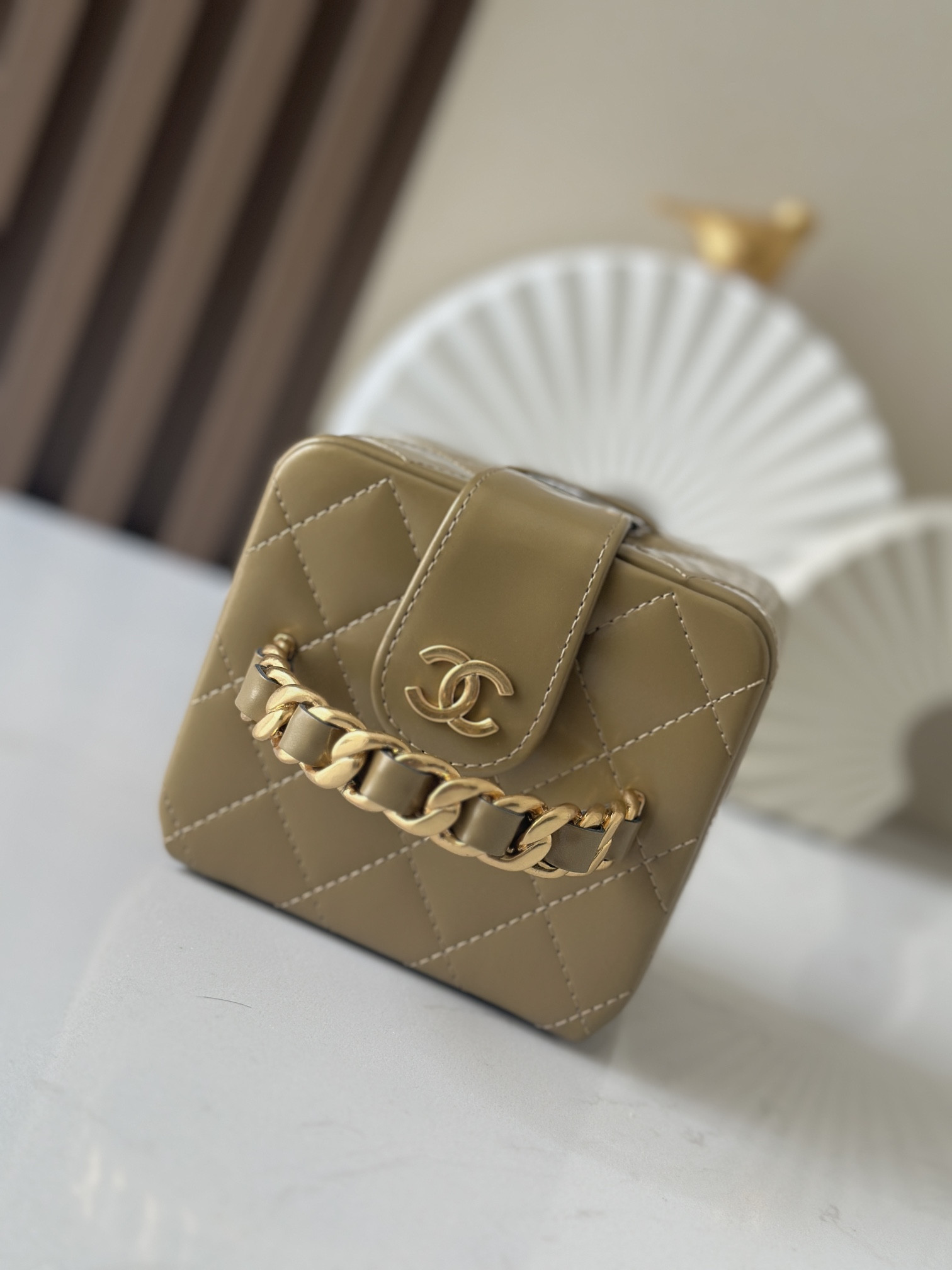Chanel Vintage Cosmetic Bag 11x9.5x8.5cm